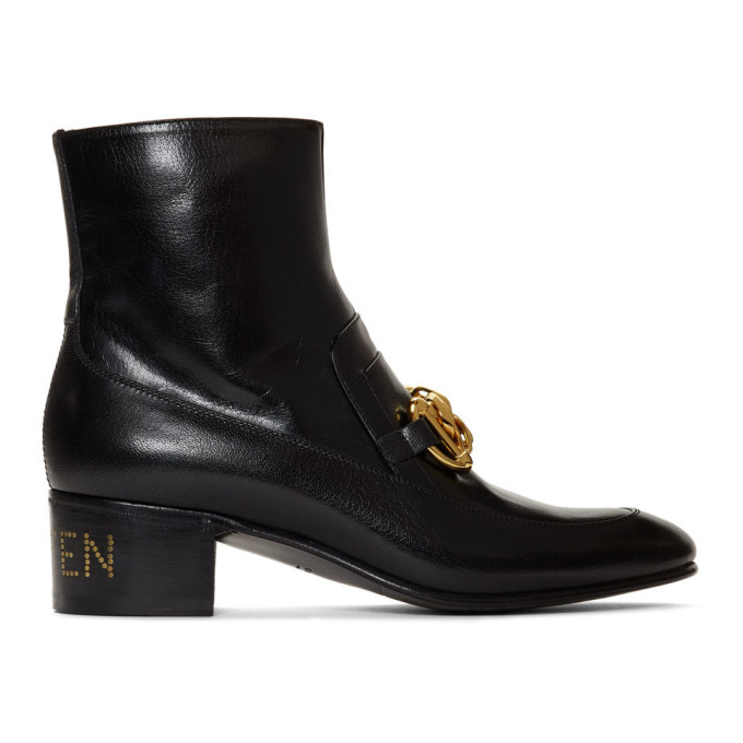 GUCCI Black Ebal Ankle Boots