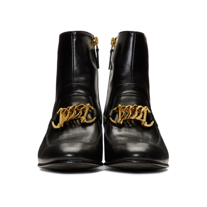 GUCCI Black Ebal Ankle Boots