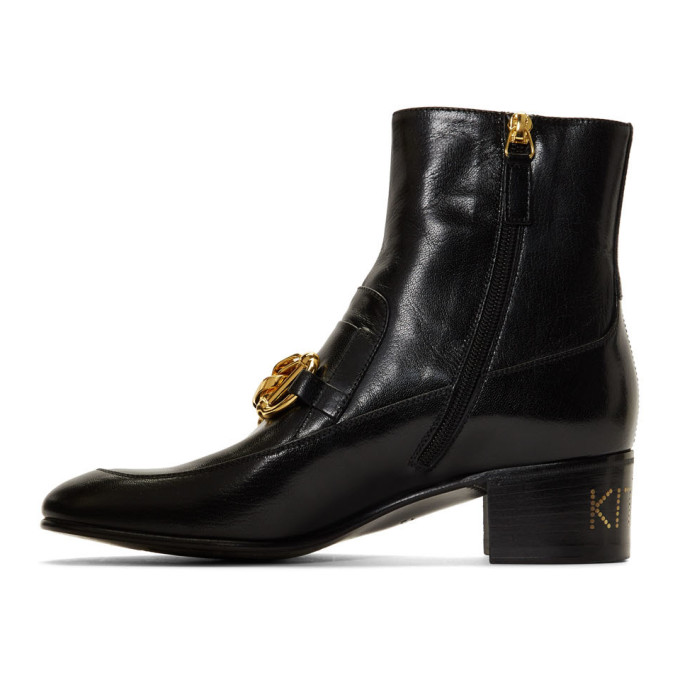GUCCI Black Ebal Ankle Boots