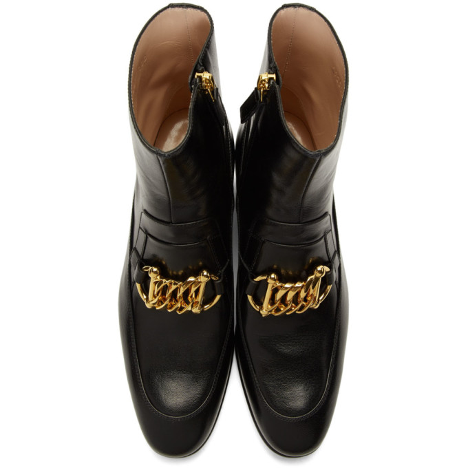 GUCCI Black Ebal Ankle Boots