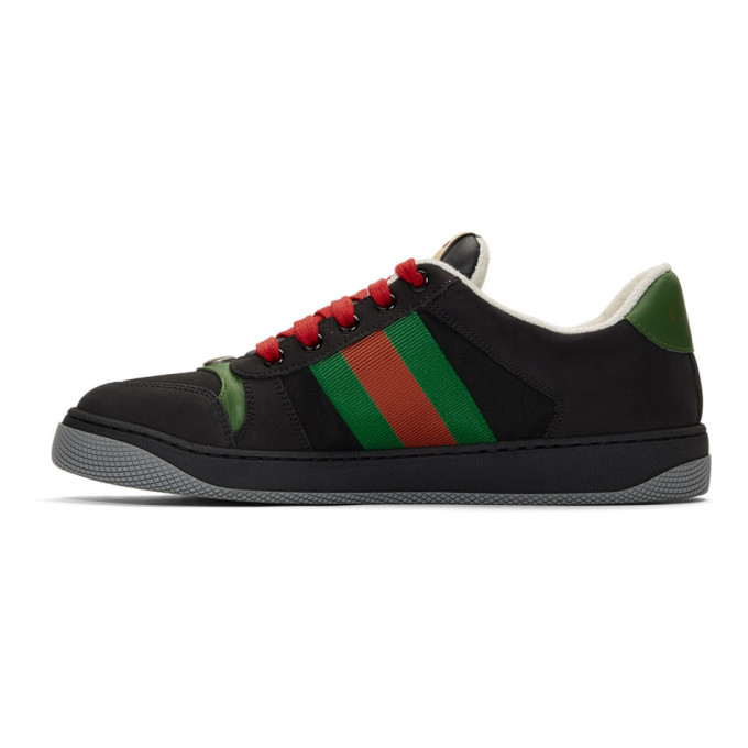 GUCCI GUCCI BLACK SCREENER SNEAKERS