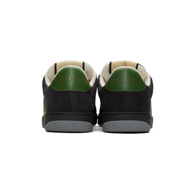 GUCCI GUCCI BLACK SCREENER SNEAKERS