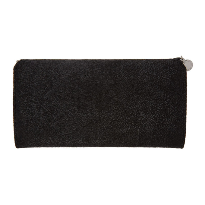 STELLA MCCARTNEY STELLA MCCARTNEY BLACK FALABELLA FLAP WALLET