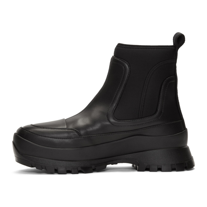 STELLA MCCARTNEY STELLA MCCARTNEY BLACK UTILITY BOOTS