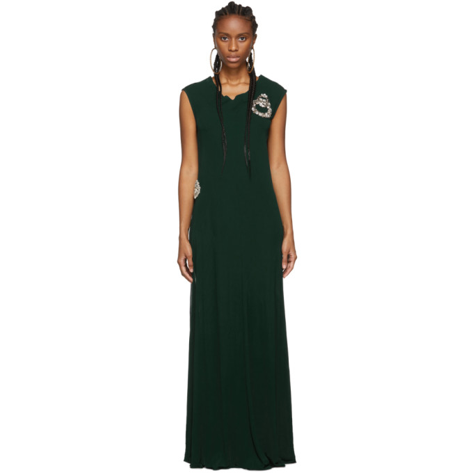 Click to view more detailed imagery on our partner's website Jw Anderson Layered & Draped Fluid Jersey Dress Top In Forest Green