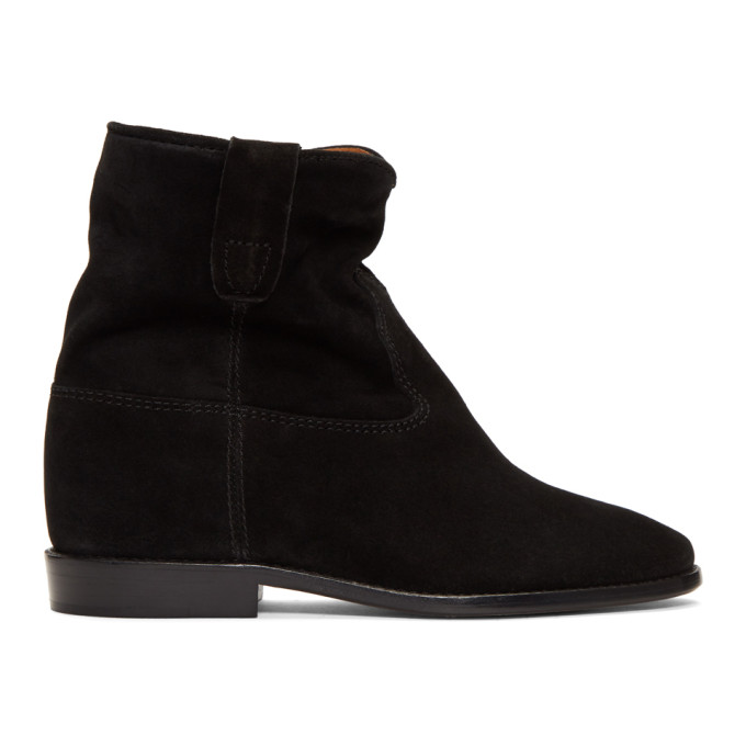 ISABEL MARANT ISABEL MARANT BLACK SUEDE CRISI BOOTS