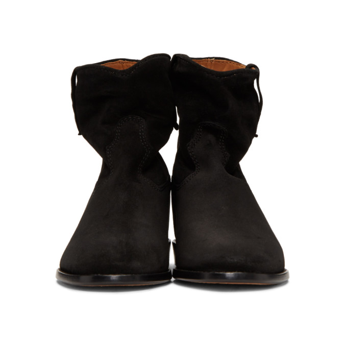 ISABEL MARANT ISABEL MARANT BLACK SUEDE CRISI BOOTS