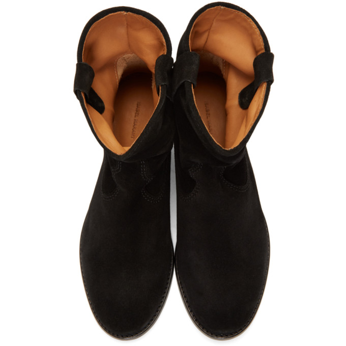 ISABEL MARANT ISABEL MARANT BLACK SUEDE CRISI BOOTS
