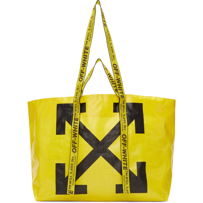 Click to view more detailed imagery on our partner's website Off-White New Commercial Tote Bag, Yellow/Black In 6010 Yellow Black