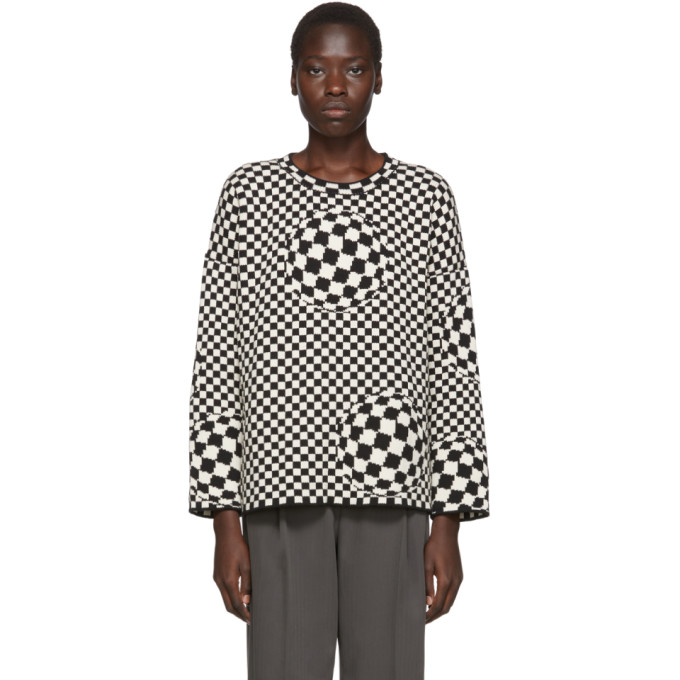 Click to view more detailed imagery on our partner's website Off-White Checked Intarsia Knit Jumper In Black