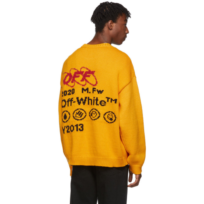 OFF-WHITE OFF-WHITE YELLOW AND BLACK INDUSTRIAL Y013 SWEATER