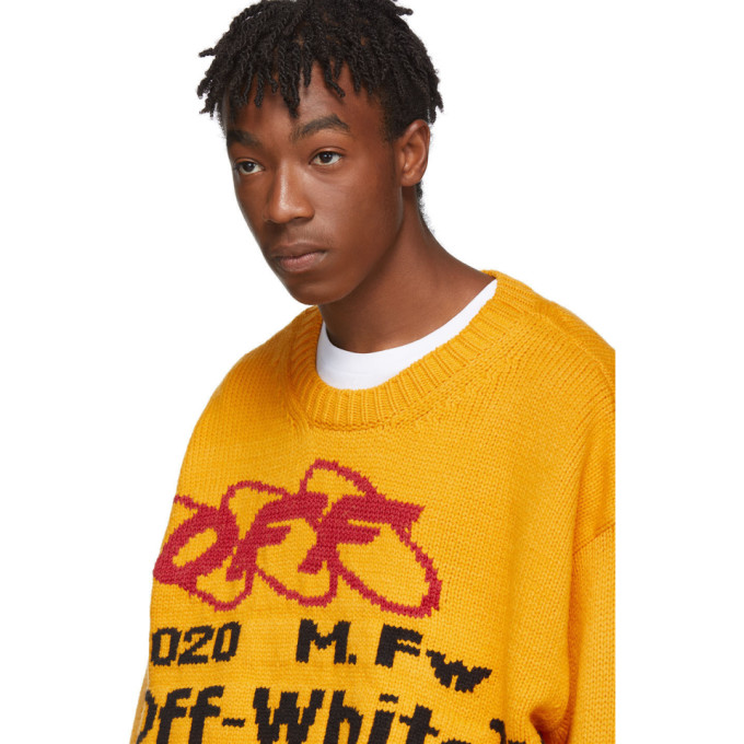 OFF-WHITE OFF-WHITE YELLOW AND BLACK INDUSTRIAL Y013 SWEATER