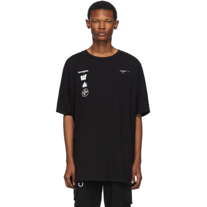 OFF-WHITE OFF-WHITE BLACK AND WHITE OVERSIZED MARIANA DE SILVA T-SHIRT