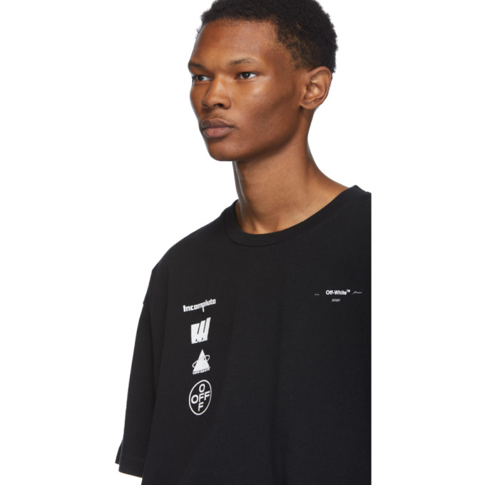 OFF-WHITE OFF-WHITE BLACK AND WHITE OVERSIZED MARIANA DE SILVA T-SHIRT