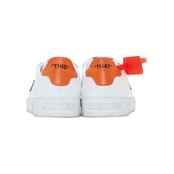 OFF-WHITE White & Orange 2.0 Low Sneakers