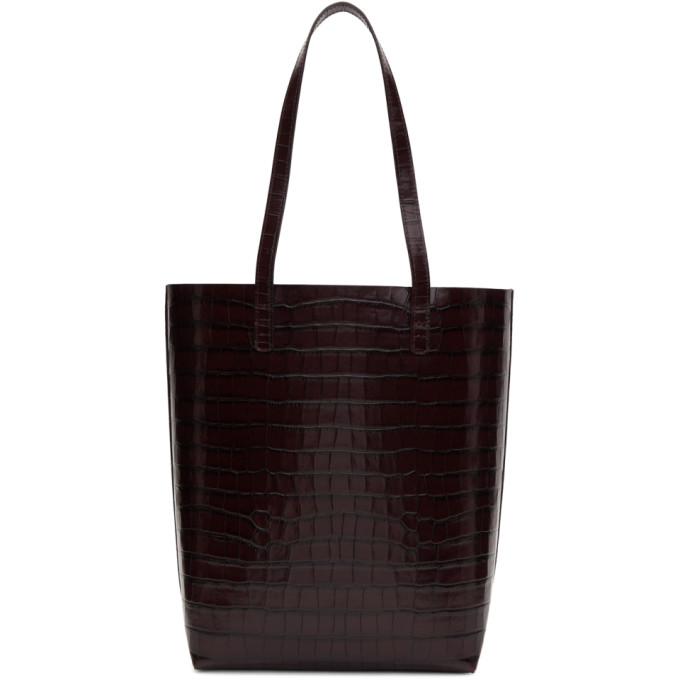 MANSUR GAVRIEL MANSUR GAVRIEL BROWN CROC EVERYDAY TOTE