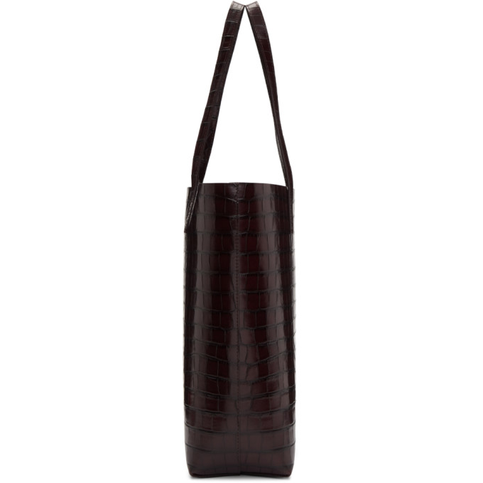 MANSUR GAVRIEL MANSUR GAVRIEL BROWN CROC EVERYDAY TOTE