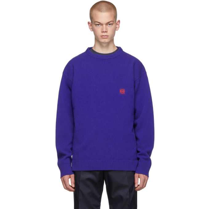 Loewe Embroidered Anagram Wool Knit 