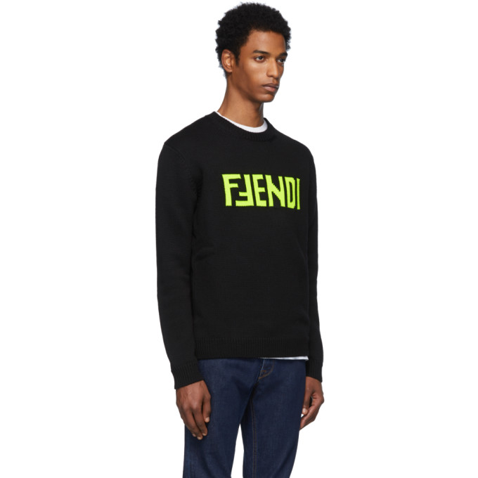 FENDI FENDI BLACK F FENDI SWEATER