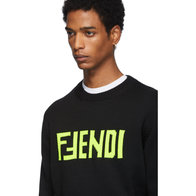 FENDI FENDI BLACK F FENDI SWEATER