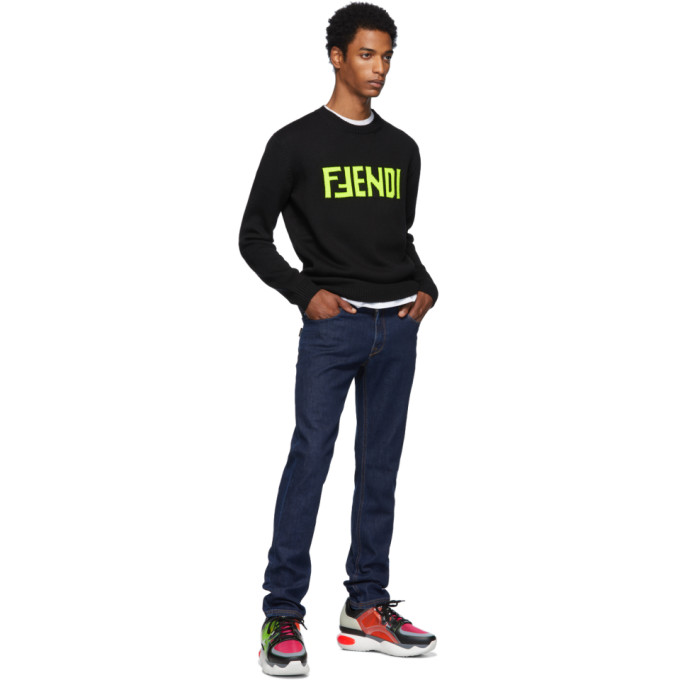 FENDI FENDI BLACK F FENDI SWEATER