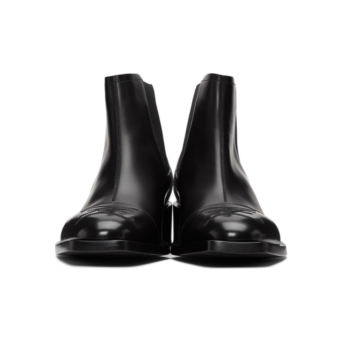 FENDI FENDI BLACK KARLIGRAPHY CHELSEA BOOTS