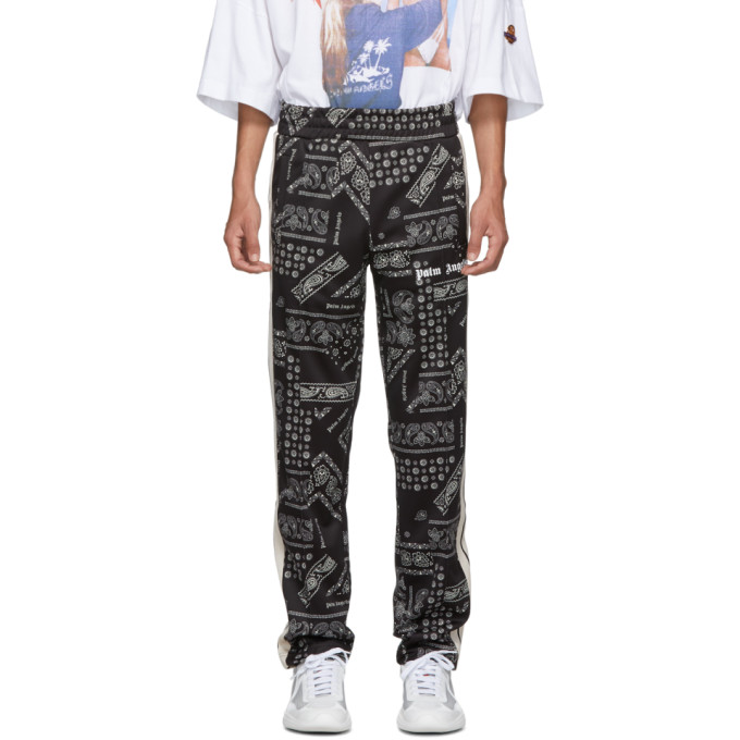 PALM ANGELS PALM ANGELS BLACK BANDANA CLASSIC TRACK PANTS