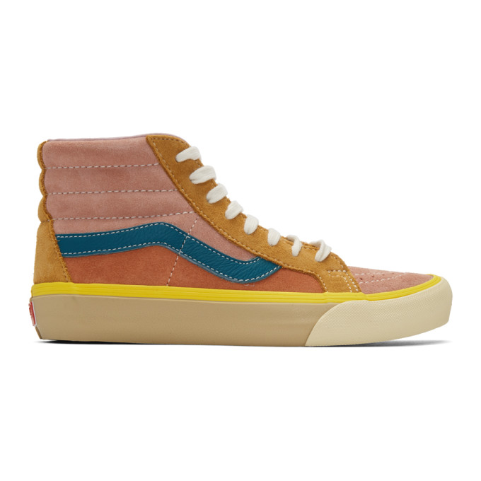 Click to view more detailed imagery on our partner's website Vans Multicoloured Sk8 Reissue Suede High Top Sneakers In Pink Multi