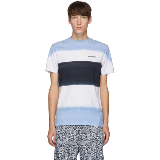 Click to view more detailed imagery on our partner's website Noon Goons Max Tie-dye Cotton T-shirt In Blue/white/