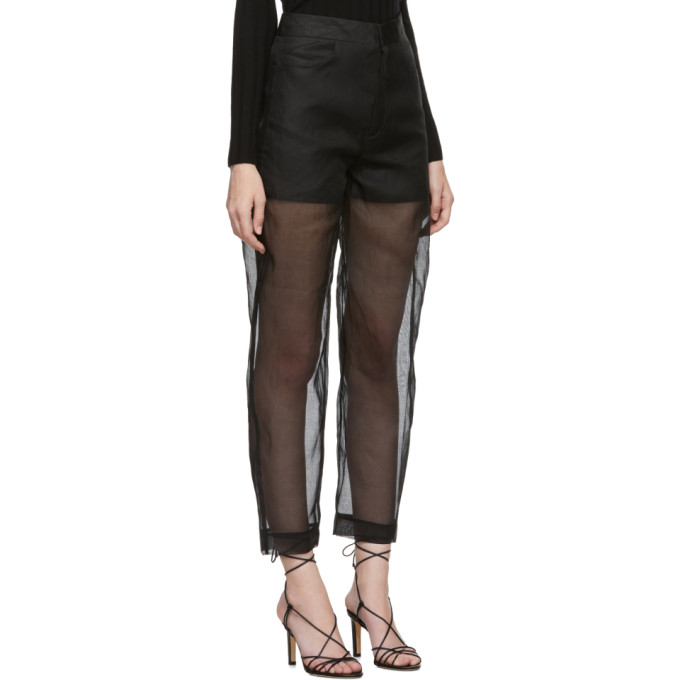 TOTÊME TOTEME BLACK ORGANZA NOVARA TROUSERS