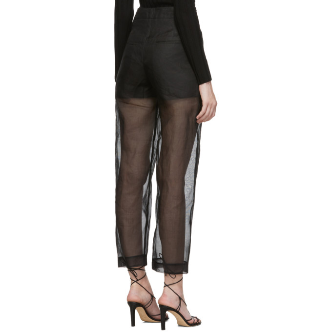 TOTÊME TOTEME BLACK ORGANZA NOVARA TROUSERS