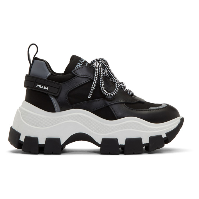 PRADA BLACK & WHITE CHUNKY SNEAKERS