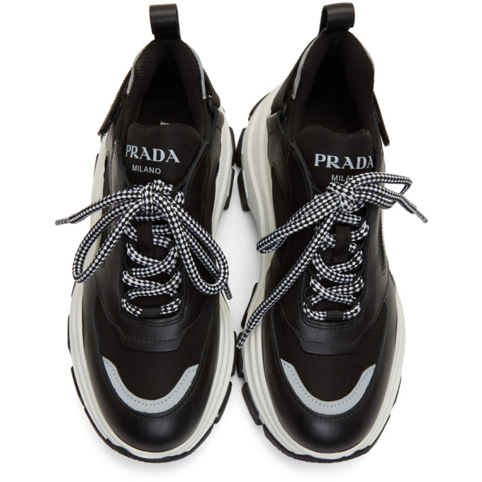 PRADA BLACK & WHITE CHUNKY SNEAKERS