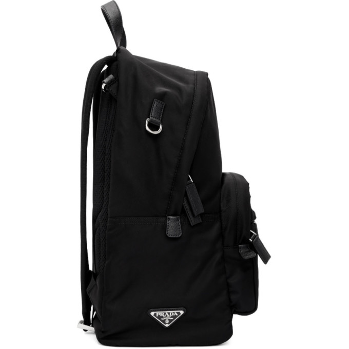 PRADA PRADA BLACK NYLON MONTAGNA BACKPACK