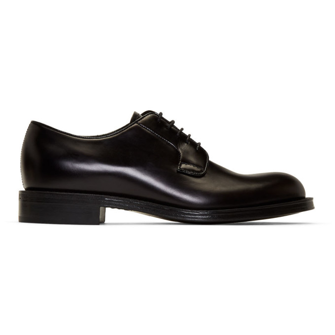 Click to view more detailed imagery on our partner's website Prada Men's Classic Leather Lace Up Laced Formal Shoes Derby In F0002 Nero
