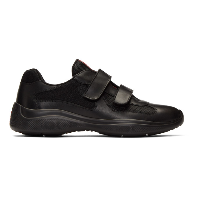 prada leather and technical fabric sneakers