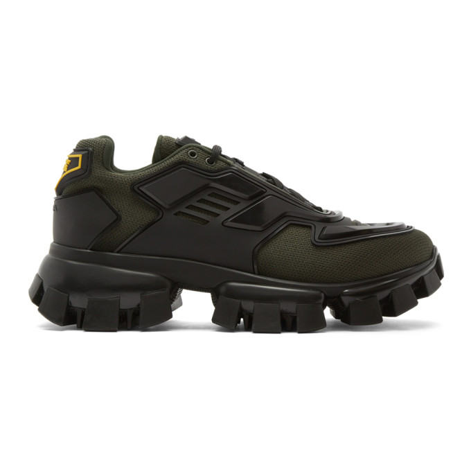 Click to view more detailed imagery on our partner's website Prada Cloudbust Thunder Knit And Rubber Sneakers In F0P80 Blk K