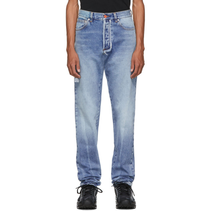 Heron Preston Blue Regular 5 Pocket Jeans In 7301 Vtgwsh | ModeSens