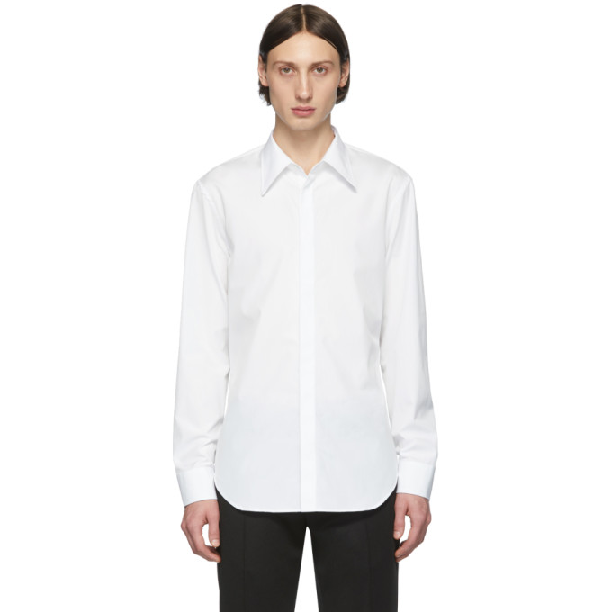 MAISON MARGIELA MAISON MARGIELA WHITE POPLIN SLIM-FIT SHIRT