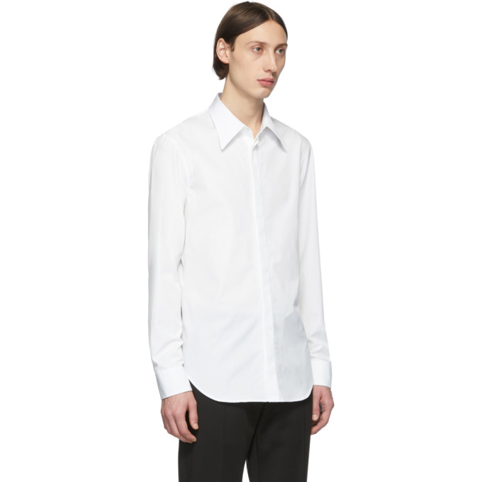 MAISON MARGIELA MAISON MARGIELA WHITE POPLIN SLIM-FIT SHIRT