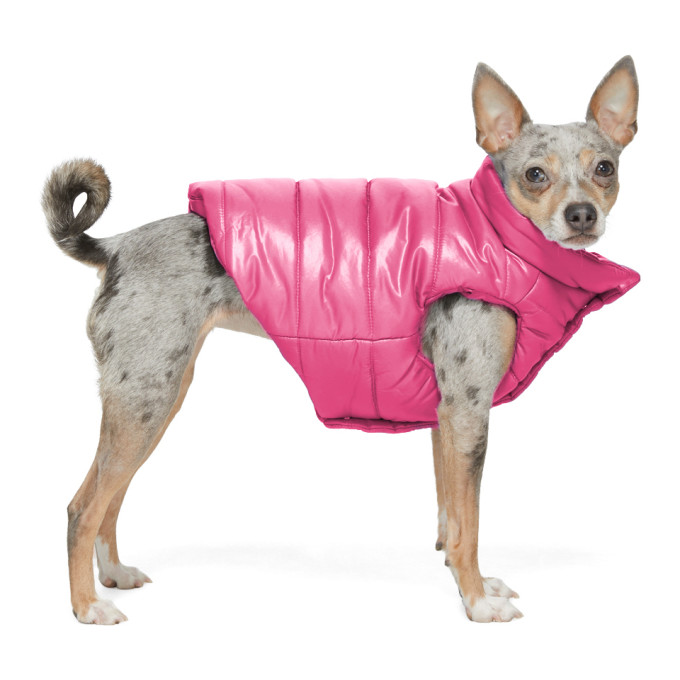 Moncler Genius Pink Poldo Dog Couture Edition Insulated Jacket In Pink 0 13 5 Neck Circumference X 1 75 Neck Length X 17 Chest X 9 Front Length X 9 Back Leng Modesens
