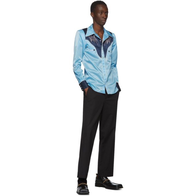 SANKUANZ SANKUANZ BLUE WESTERN SHIRT