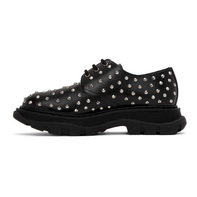 ALEXANDER MCQUEEN ALEXANDER MCQUEEN BLACK STUDDED TREAD DERBYS