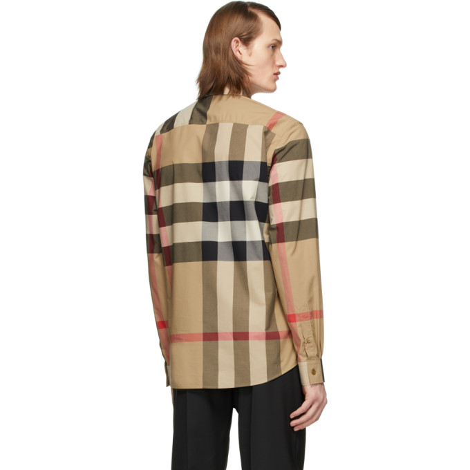 BURBERRY BEIGE CHECK WINDSOR SHIRT