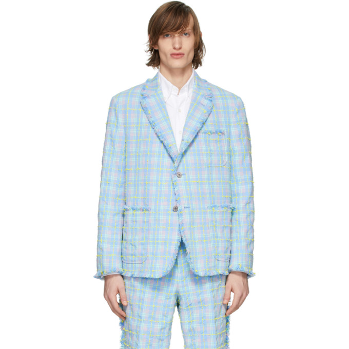 THOM BROWNE MULTICOLOR TWEED SEASONAL BLAZER