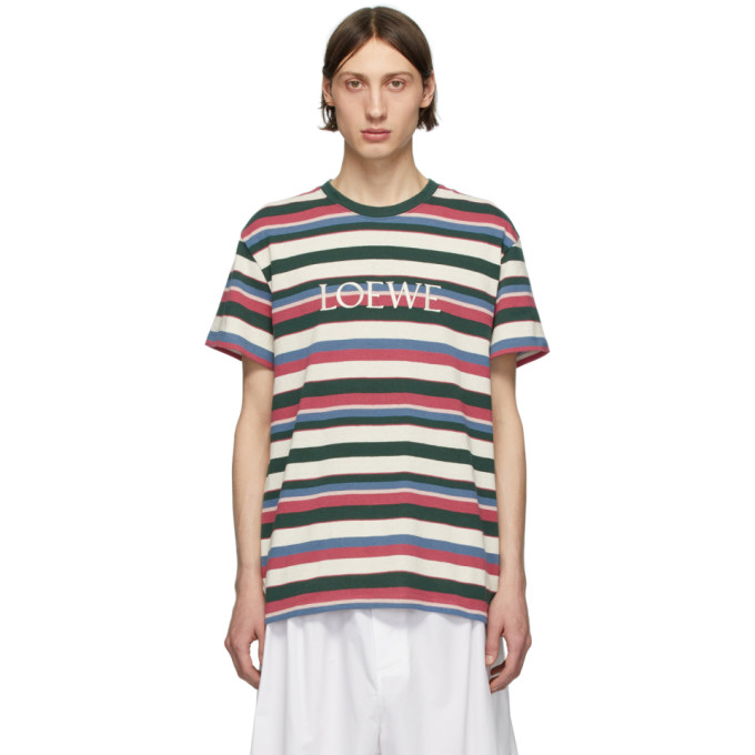 LOEWE MULTICOLOR STRIPED T-SHIRT