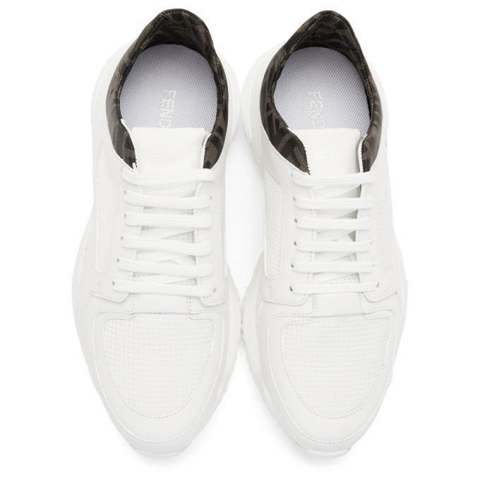 FENDI FENDI WHITE MESH FOREVER FENDI SNEAKERS