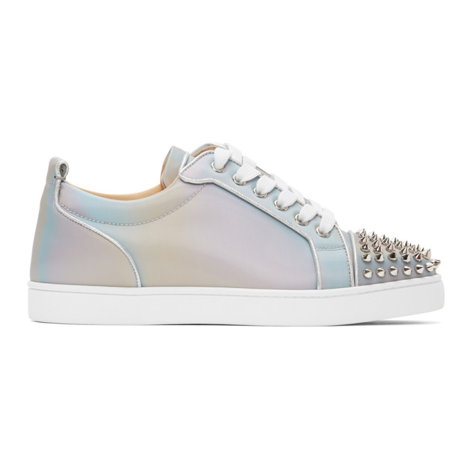 Click to view more detailed imagery on our partner's website Christian Louboutin Louis Junior Spikes Orlato Sneakers In Grey In M251 Mulslv