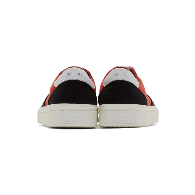AMIRI AMIRI BLACK AND RED SKELETON TOE SNEAKERS
