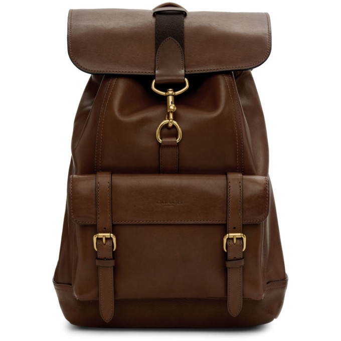 coach leather bleecker backpack